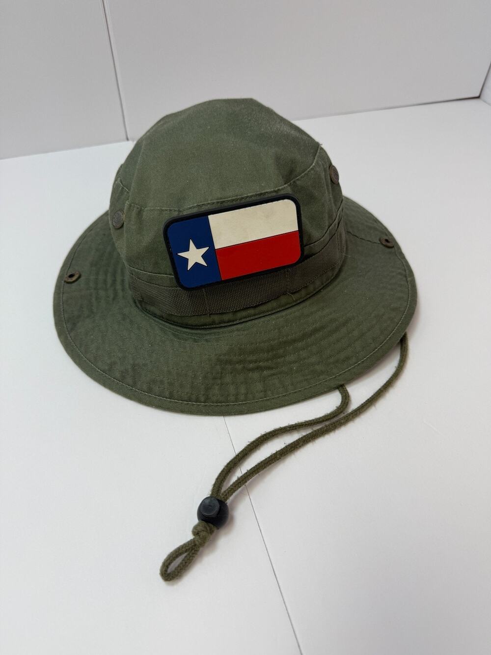 Army Green Boonie Hat Military Style Bucket Cotton Outdoor Eagle Crest One Size